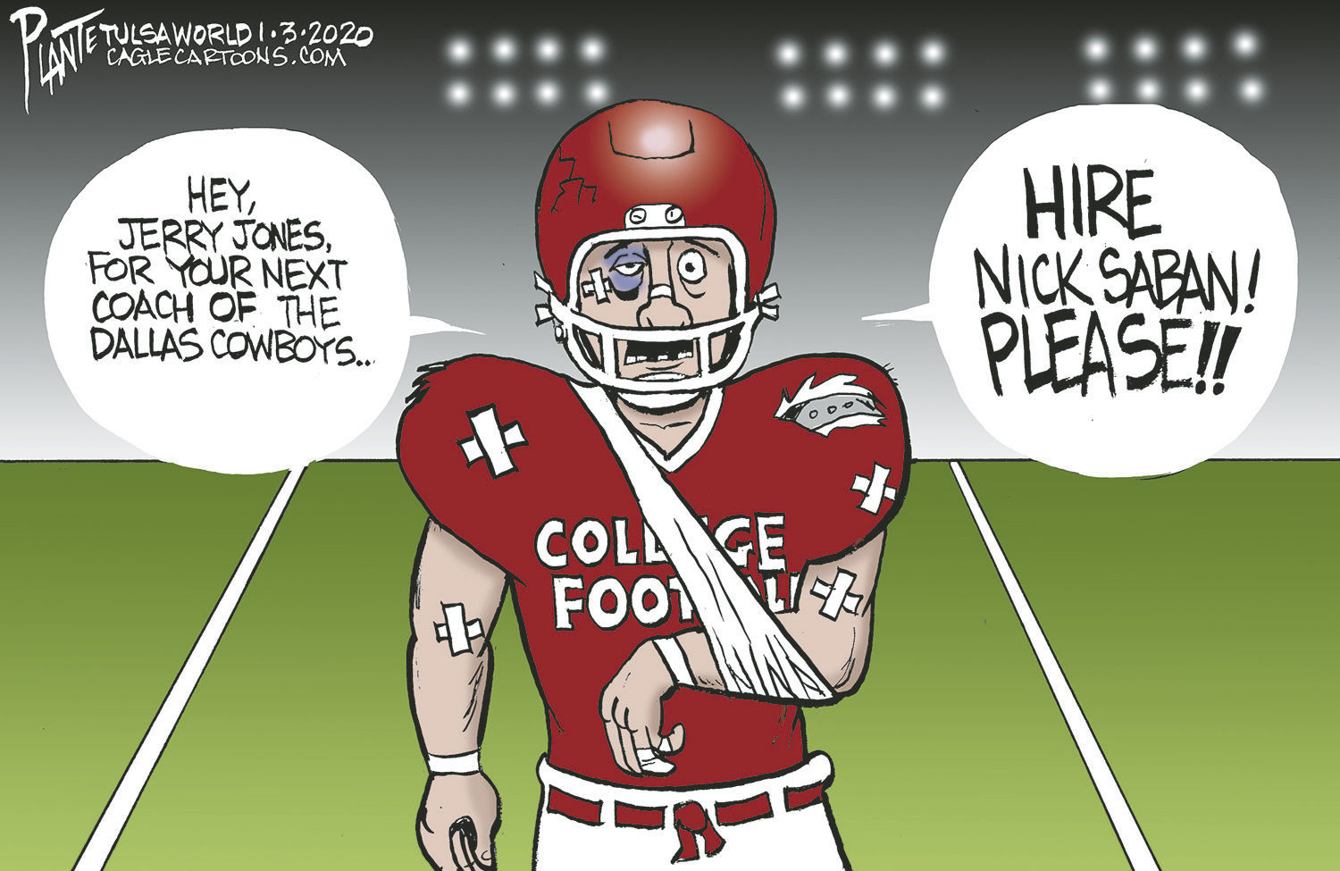 Bruce Plante Cartoon: Hey Jerry Jones